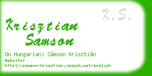 krisztian samson business card